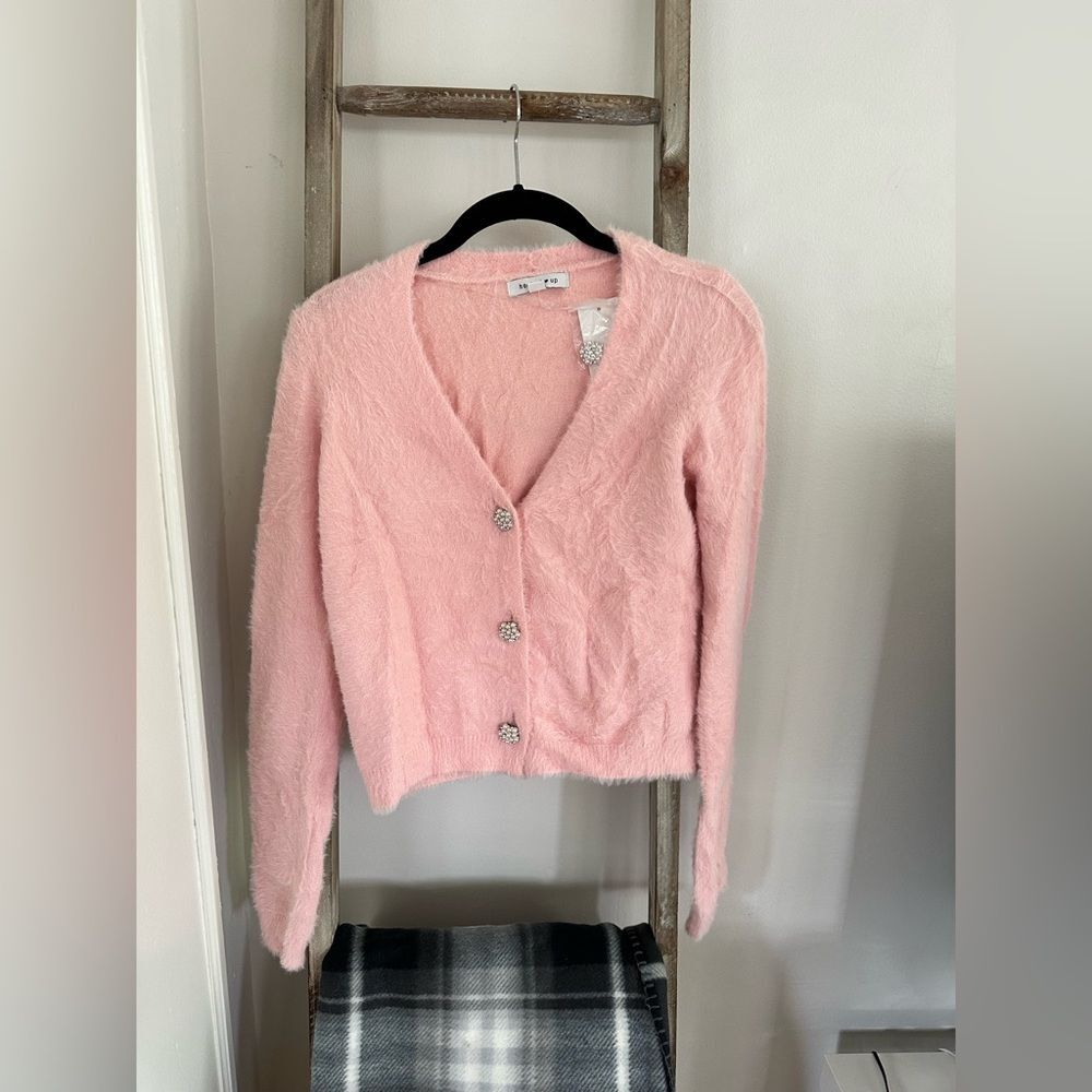 Fuzzy Pink Barbie Cardigan